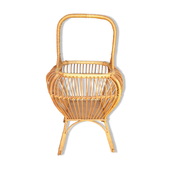 Rattan sewing basket