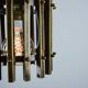 Italian Brutalist Brass-Metal Pendant Lamp