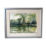 Original watercolor by Michel Rouillard signed