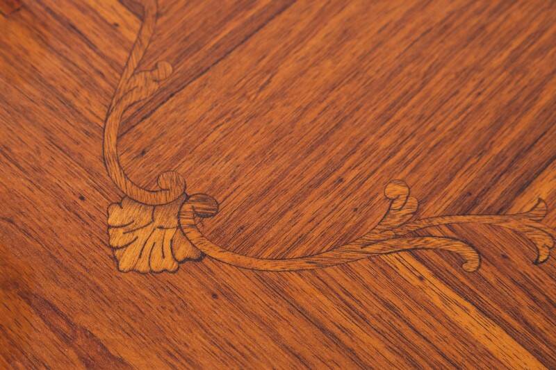 Inlaid card table, France, circa 1860. Empire