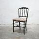 Antique Napoleon III chair in wood and fabric