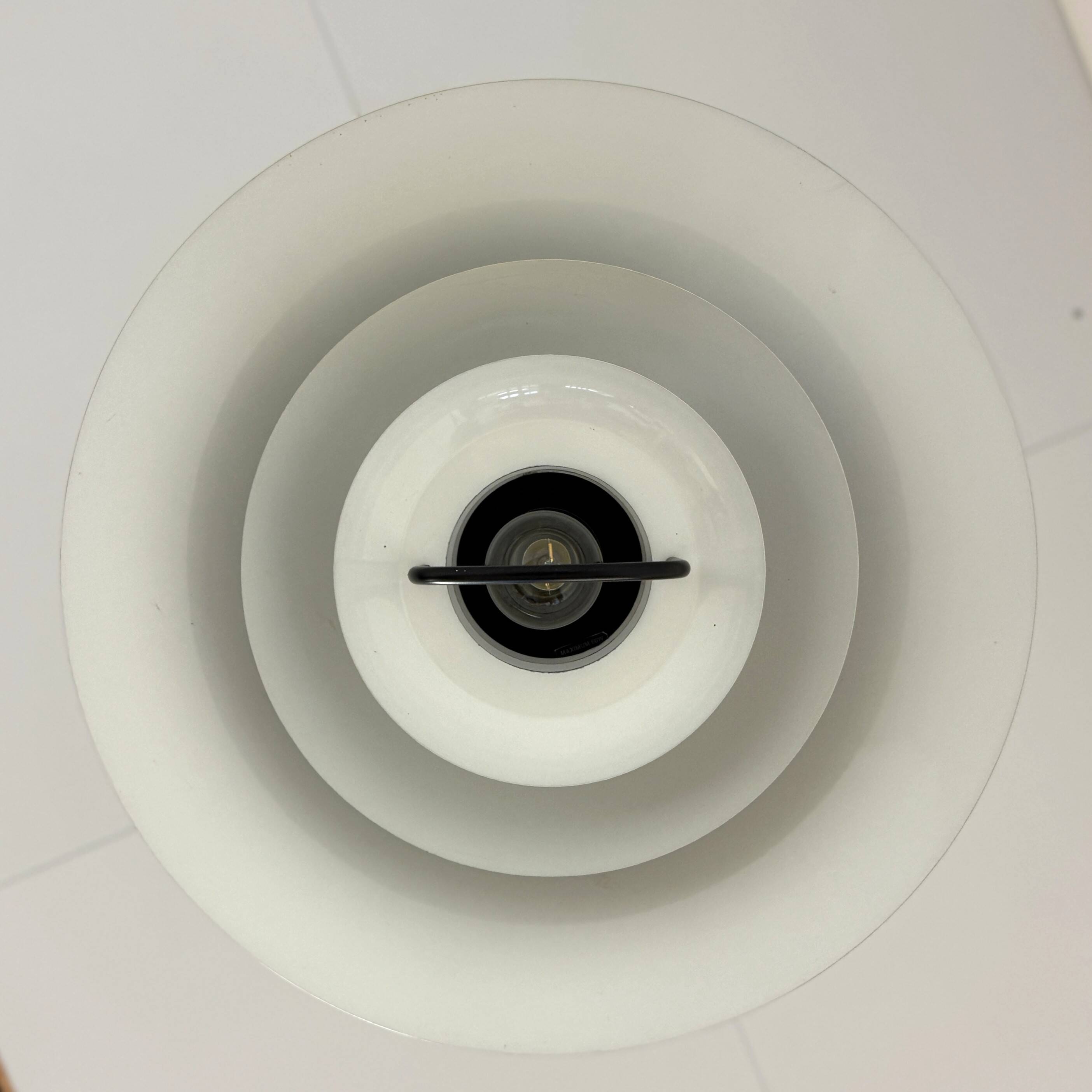 Vintage Scandinavian-style bowl lamp, Massive