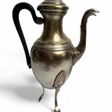 Set of three silver-plated tripod jugs, Empire, late 19th century