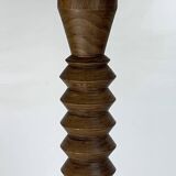 French modernist wood turned table lamp in the style of Charles Dudouyt, 1940s