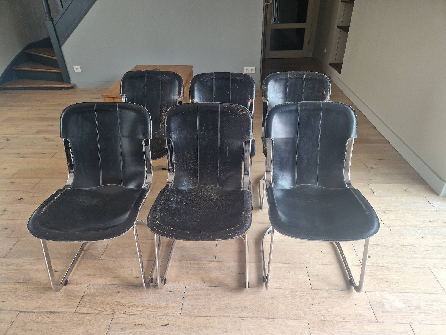 Set of six Cidue chairs