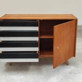 U-458 black and white sideboard by Jiri Jiroutek for Interier Praha