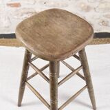 Large solid wood bar stool