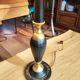 Vintage leather and brass desk lamp Le Tanneur