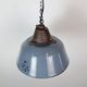 Industrial Grey Enamel and Cast Iron Pendant Light, 1960s