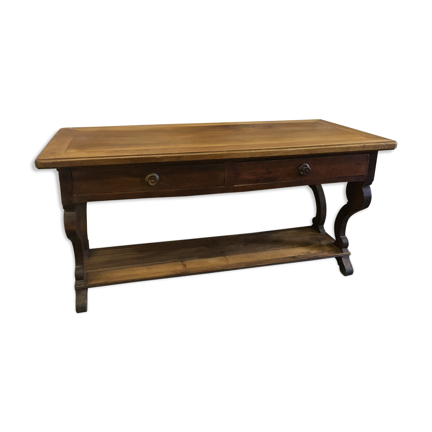 Walnut table draper XIX century