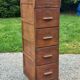 Oak craft cabinet with 5 drawers from the 1930s/1950s