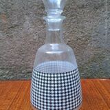 Glass carafe with Vichy decoration