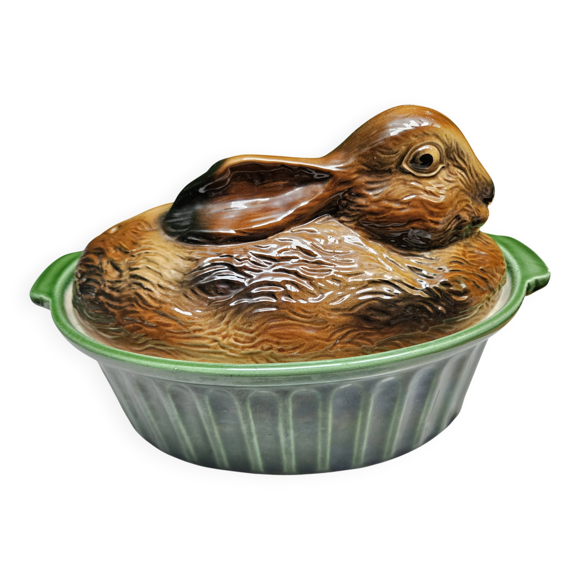 Ceramic hare or rabbit terrine,
