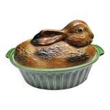 Ceramic hare or rabbit terrine,