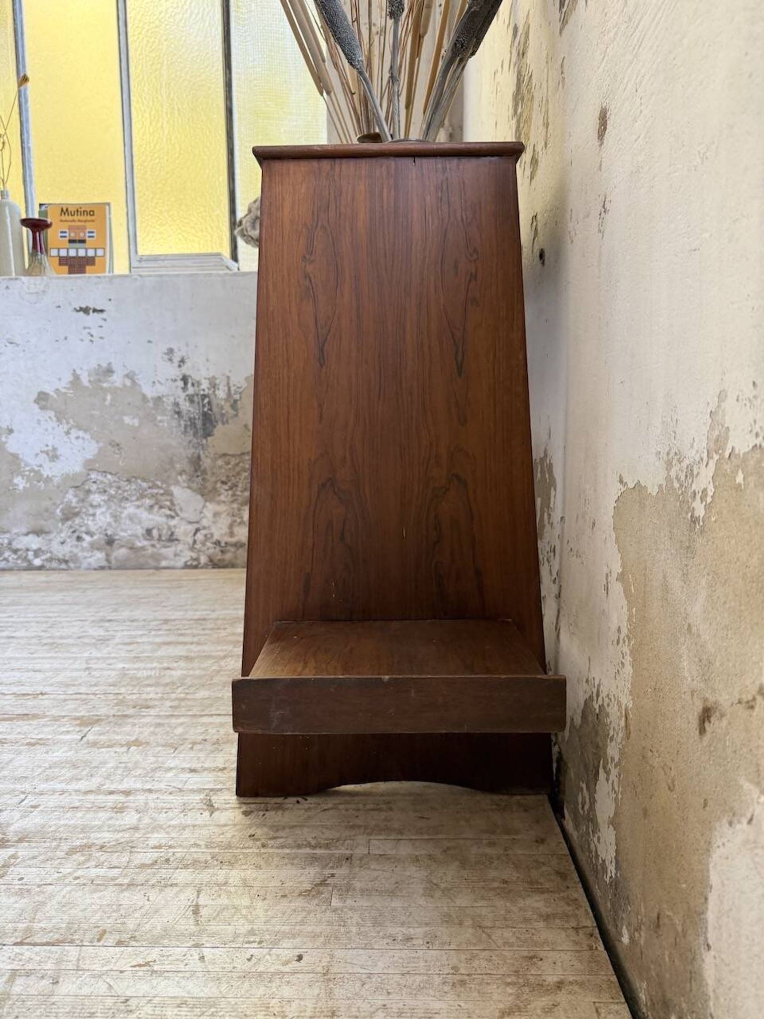Jardinière années 50 palissandre constructiviste