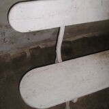 Garden bench oak and cast iron late nineteenth