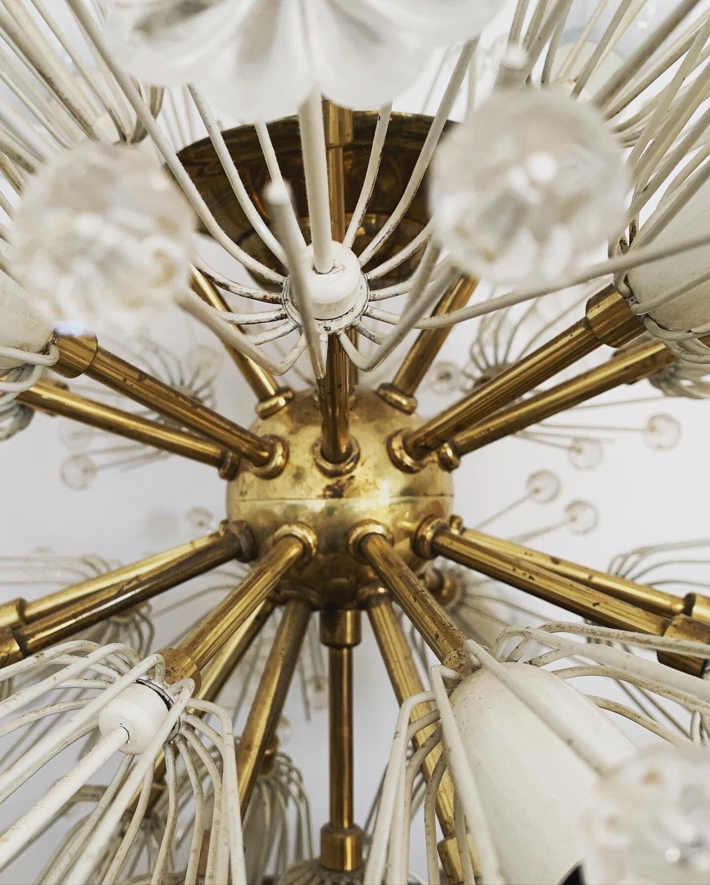 Brass chandelier 1980