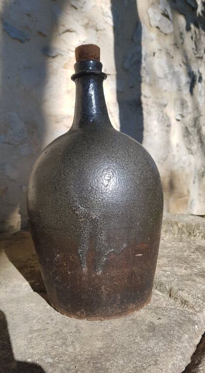 Pyrite sandstone bottle