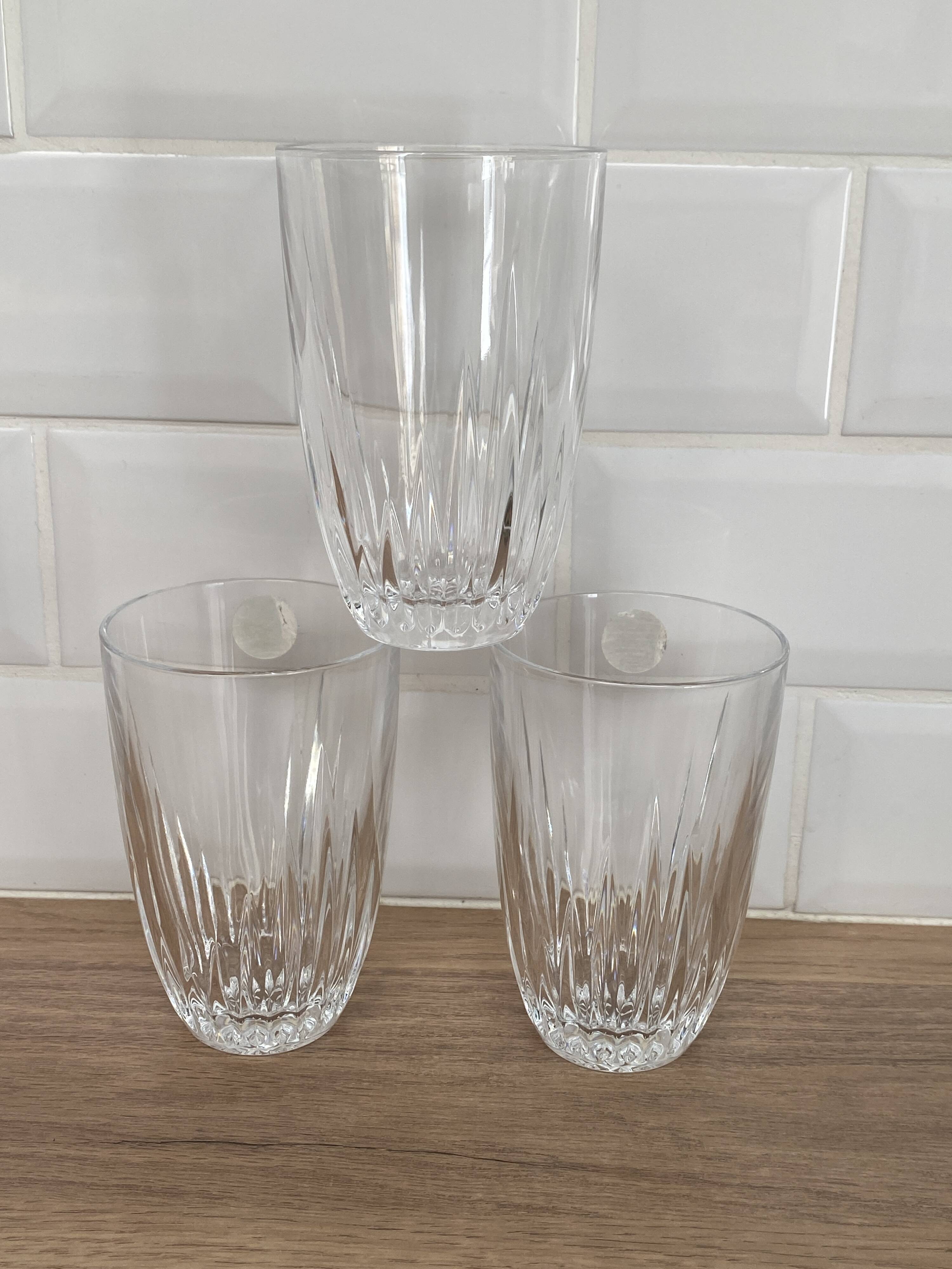 Set of 3 water glasses, Flanders Crystal, Austria model