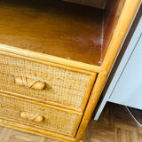 Rattan TV cabinet