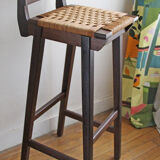 Tabouret bois et corde