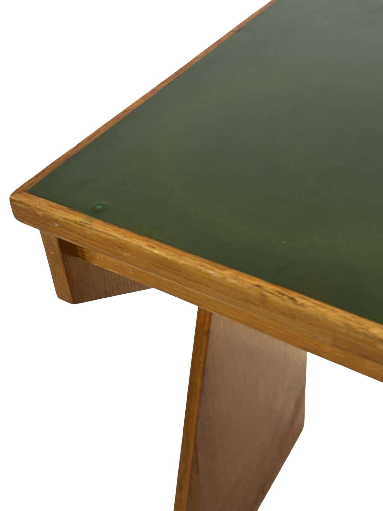 Art Deco desk, minimalist design in oak, unique 40s design, Netherlands.