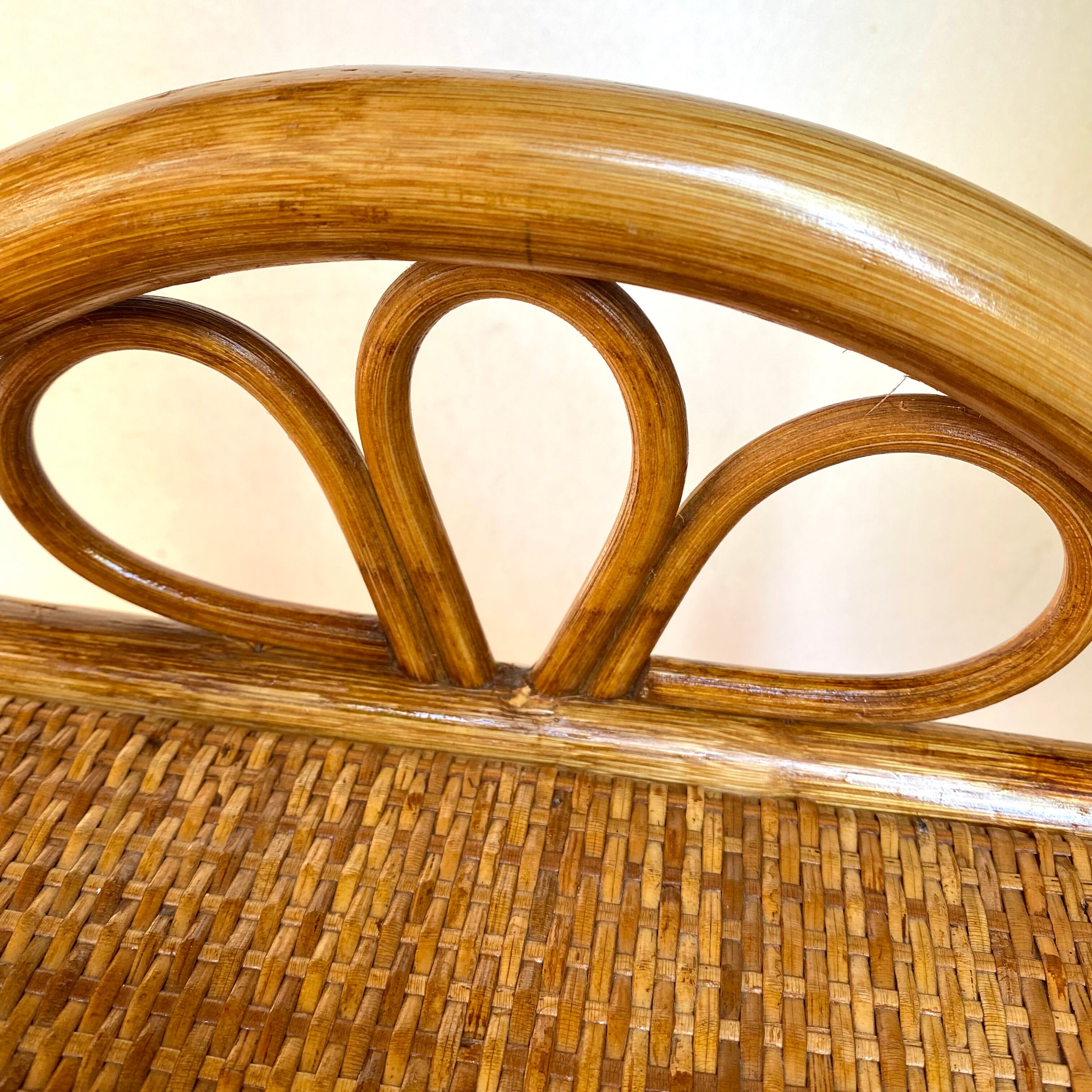 Rattan corner shelf