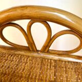 Rattan corner shelf