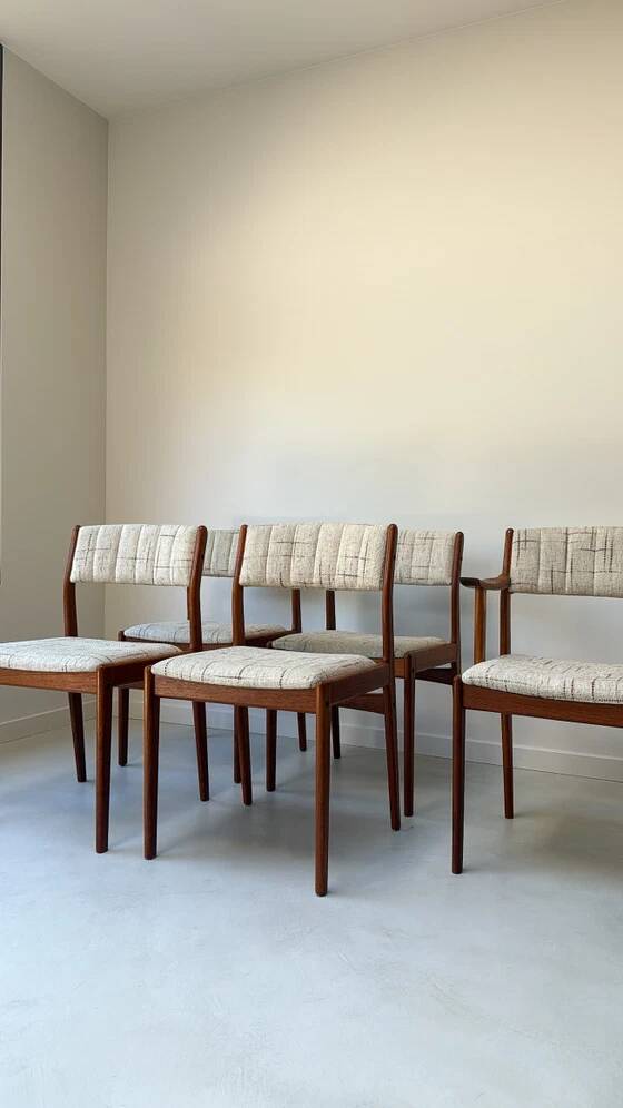 Vintage Danish dining set table and chairs