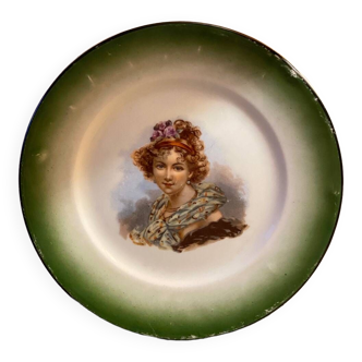 Porcelaine limoges portrait femme