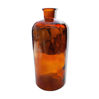 Bottle of pharmacy in brown glass 19 th