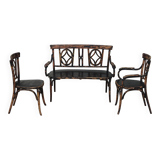 Salon Baumann, 1910, banquette, fauteuil et chaise bistrot