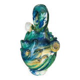 Antique glazed terracotta jug from Seminara Calabria, signed Ditto