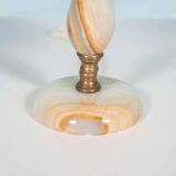 Bohemian table lamp from the 60s/70s, onyx and brass regency.