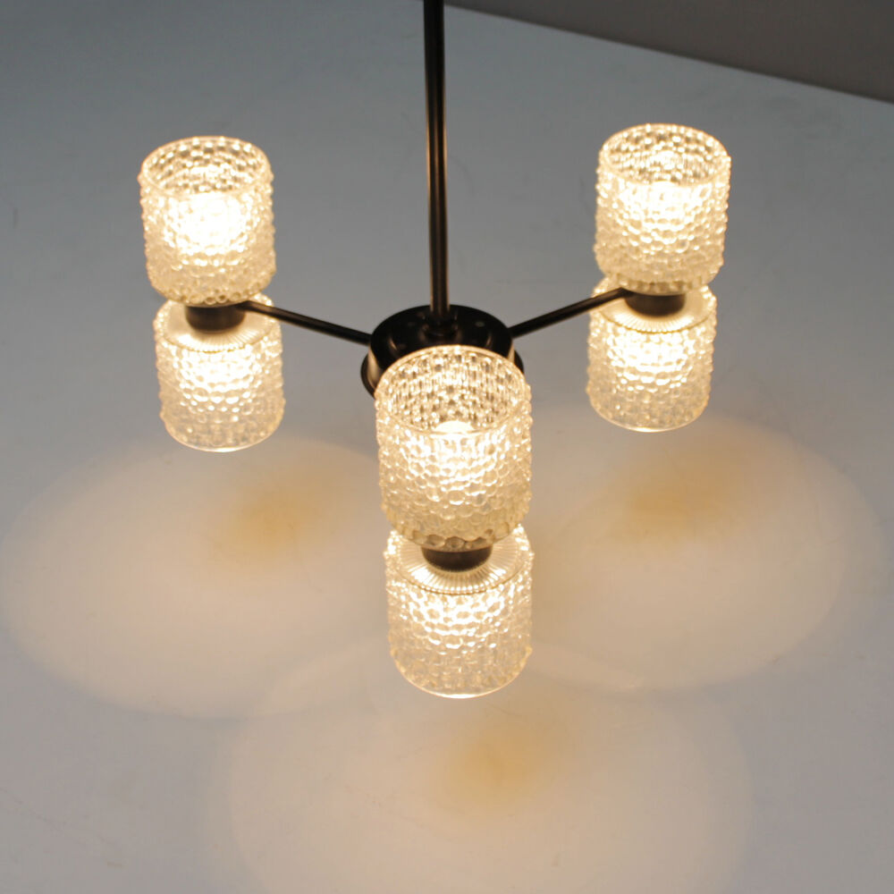 Six lights chandelier 'Zonnewende' by J.W. Bosman for Raak Amsterdam 1965