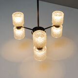 Six lights chandelier 'Zonnewende' by J.W. Bosman for Raak Amsterdam 1965