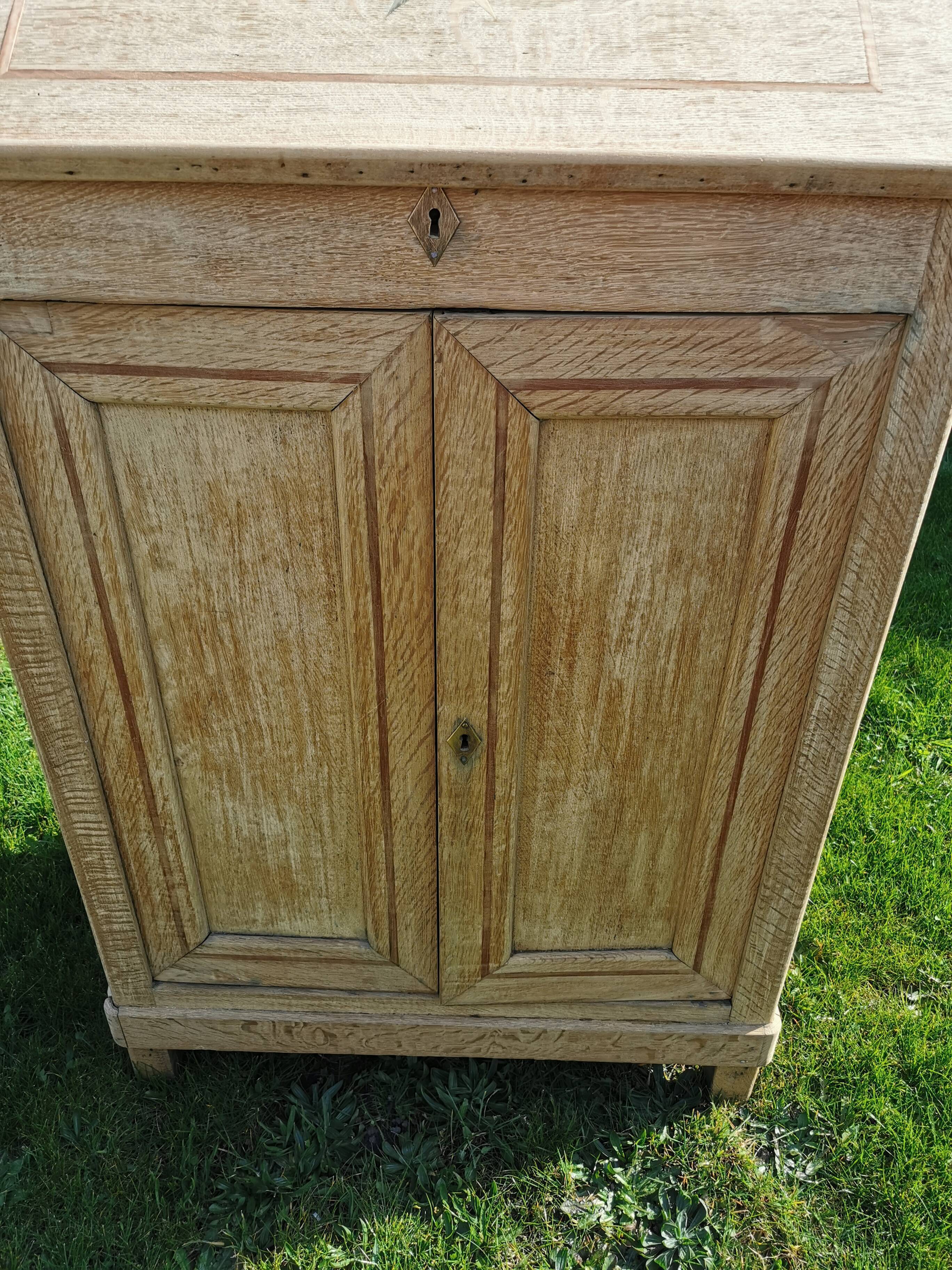 Writing furniture, craft furniture, solid oak, 19th century era