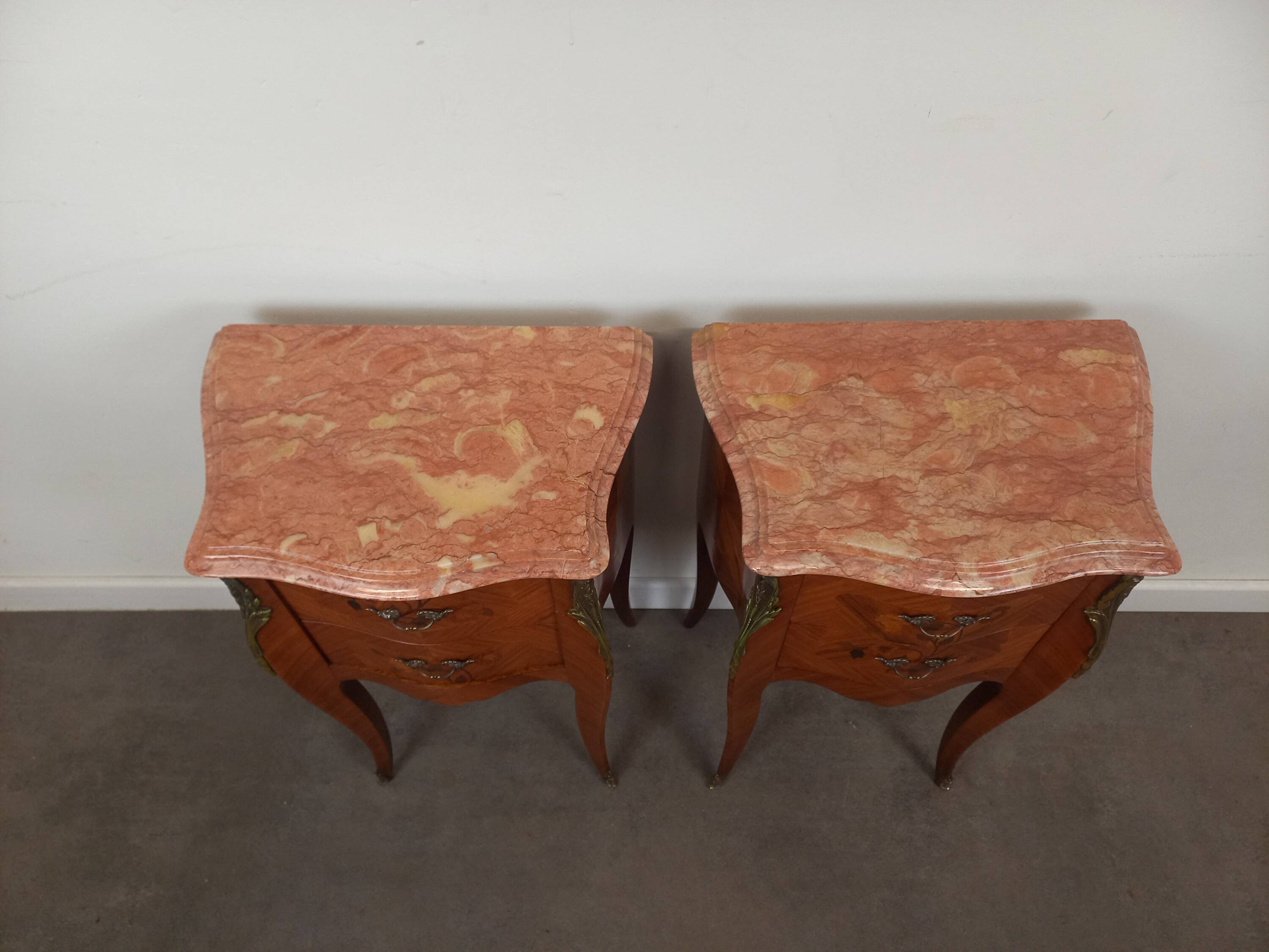 Pair of Louis XV style bedside tables