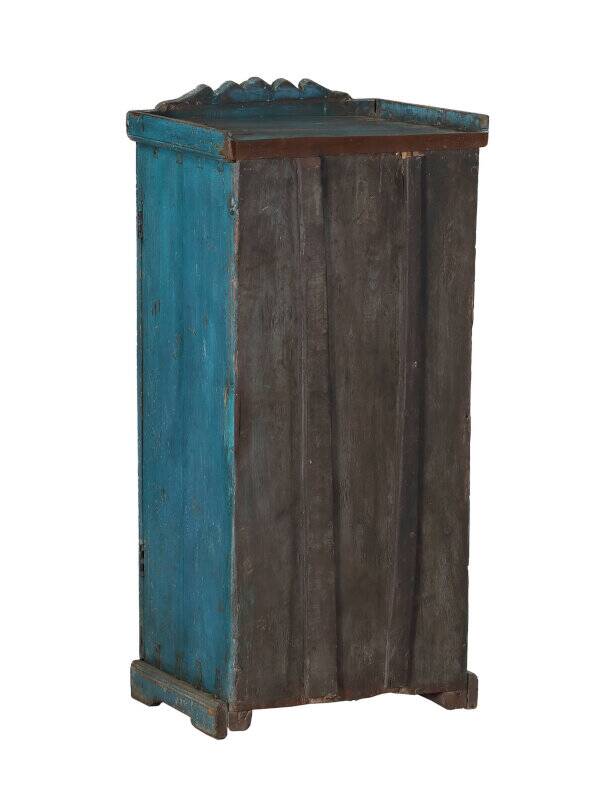 Indian buffet antique blue wardrobe teak wood patina and original piece