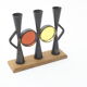Wrought iron candle holders by Erik Hoglund & Pierre Forsell  for Bo Svensk, Sweden 1950s.
