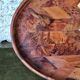 Geometric patterned wooden tray