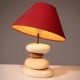 France pebble table lamp by François Chatain, 1980s