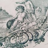 Set of 4 earthenware dinner plates from the Jules Vieillard et Compagnie Manufacture, Bordeaux, c