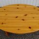 Asymmetrical coffee table in vintage pine year 70