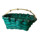 Brutalist basket by David Marshall, wood & bronze, Spain, 1970s