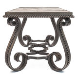 Table basse en fer forgé Merceris 1950