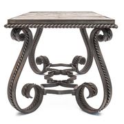 Wrought iron coffee table Merceris 1950