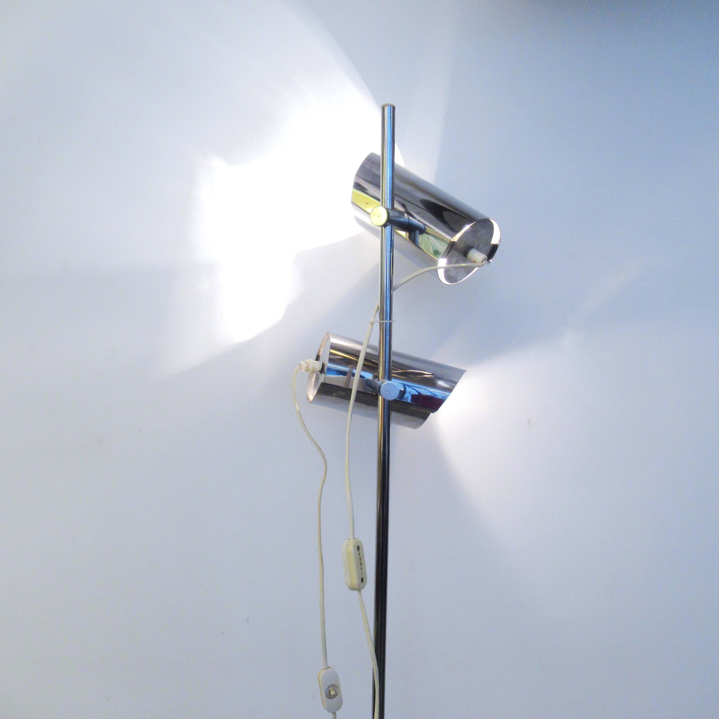 Lampadaire chromé Années 70