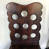 Lot de 4 chaises brutalistes vintage 50's