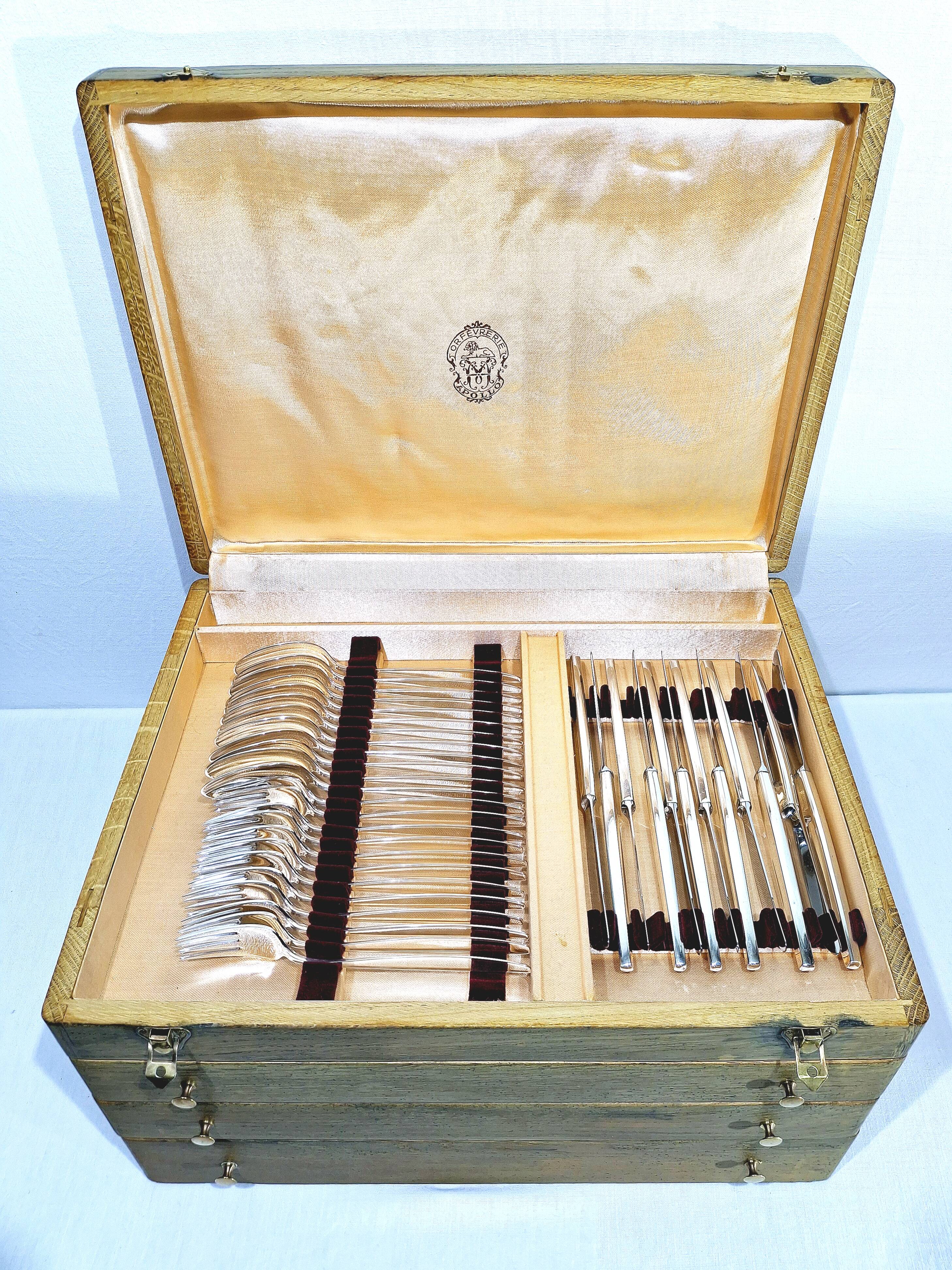Georg jensen cutlery - cypress model - 133 pieces, sterling silver